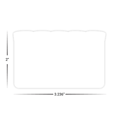 Custom Plastic 3.236" x 2" Loaf Shape Cards