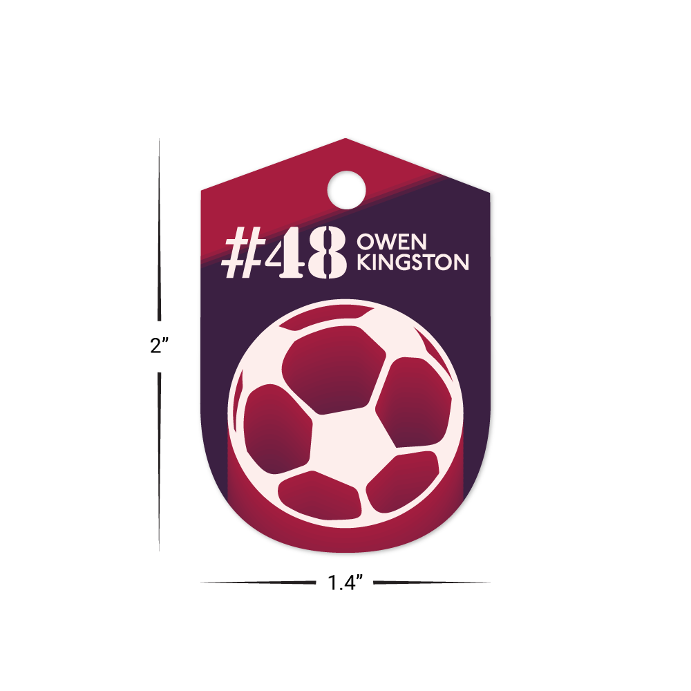 Custom Plastic 2" x 1.4" Pointed and Rounded Key Tags