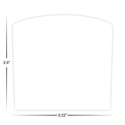Custom Plastic 3.4" x 3.22" Rounded Side Cards
