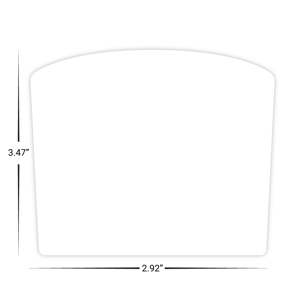 Custom Plastic 3.47" x 2.92" Bread Shape Cards