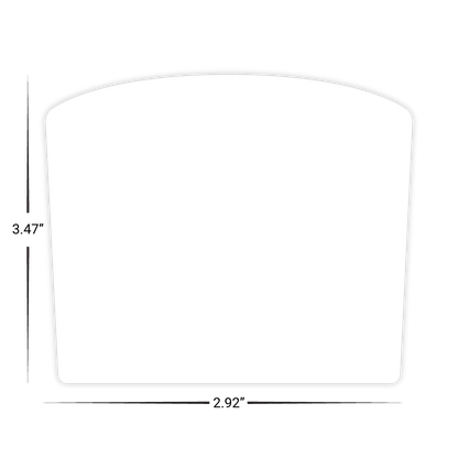 Custom Plastic 3.47" x 2.92" Bread Shape Cards