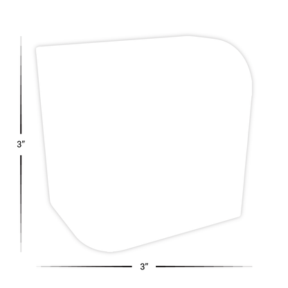 Custom Plastic 3" x 3" Rounded Box Shape Cards