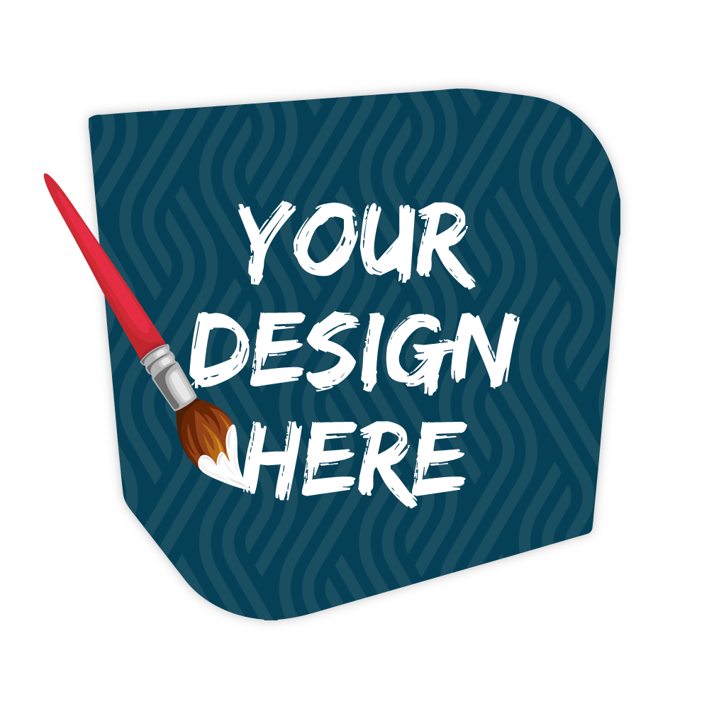 Custom Plastic 3" x 3" Rounded Box Shape Cards
