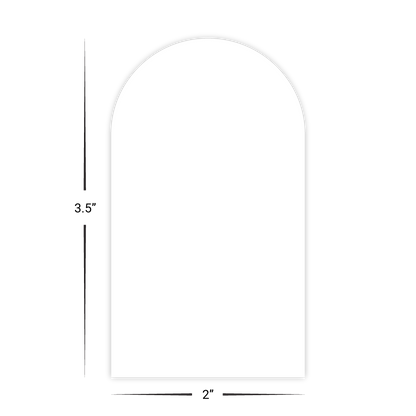 Custom Plastic 3.5" x 2" One Rounded Side Cards