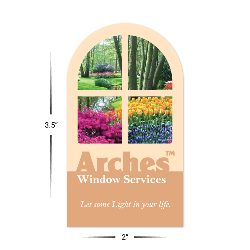 Custom Plastic 3.5" x 2" One Rounded Side Cards