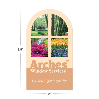 Custom Plastic 3.5" x 2" One Rounded Side Cards