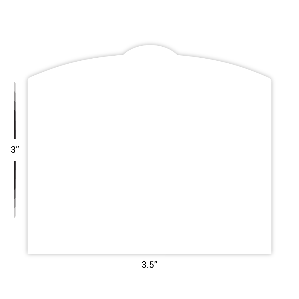 Custom Plastic 3.5" x 3" Rounded Cards with Bump