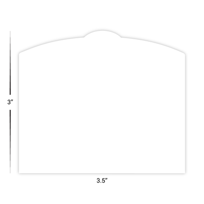 Custom Plastic 3.5" x 3" Rounded Cards with Bump