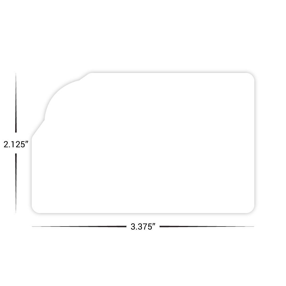 Custom Plastic 3.375" x 2.125" Chipped Corner Cards