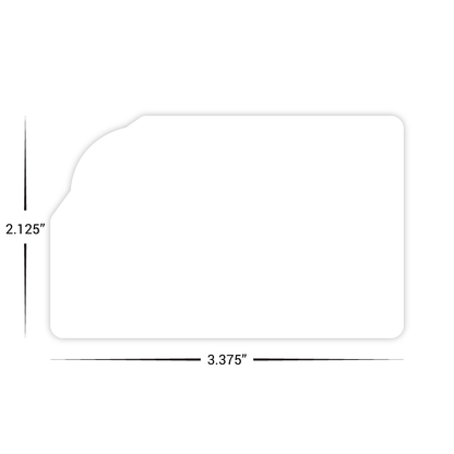 Custom Plastic 3.375" x 2.125" Chipped Corner Cards