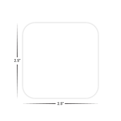 Custom Plastic 2.5" x 2.5" Rounded Square Cards