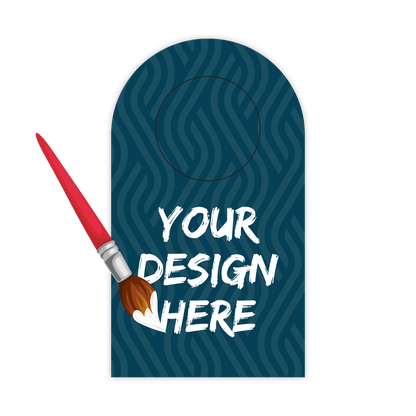 Custom Plastic 3.5" x 2" Rounded Card with Punch-Out Hole