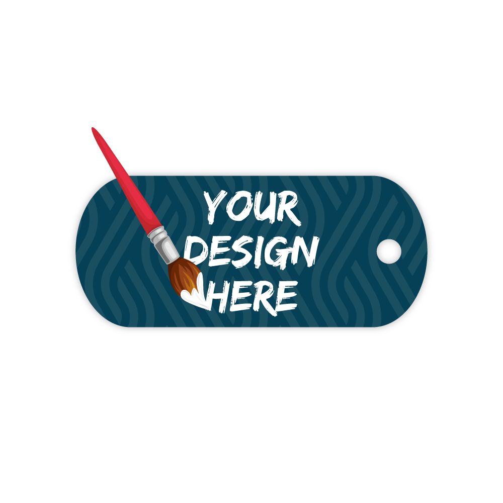 Custom Plastic 2.625" x 1.13" Rounded Key Tags