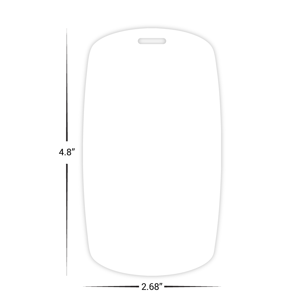 Custom Plastic 4.8" x 2.68" Curved Tag/Badge