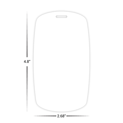 Custom Plastic 4.8" x 2.68" Curved Tag/Badge