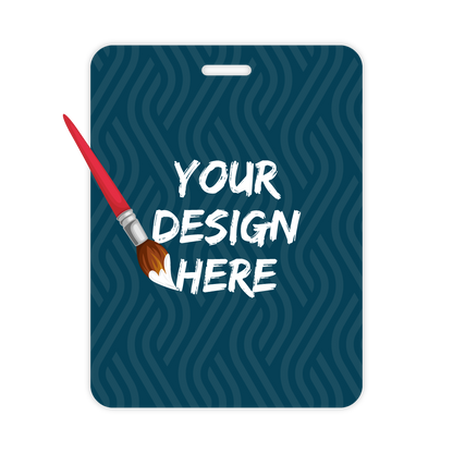 Custom Plastic 3" x 4" Vertical Rounded Corner Badges