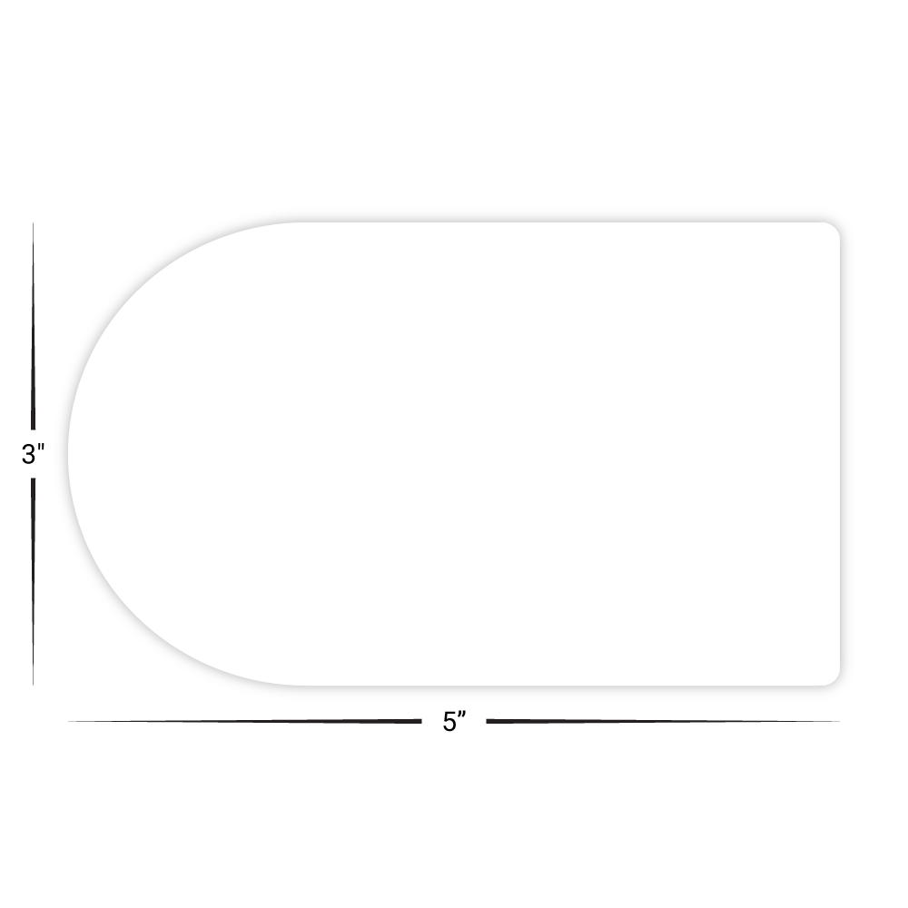Custom Plastic 3" x 5" Rounded Cards