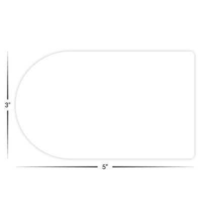 Custom Plastic 3" x 5" Rounded Cards