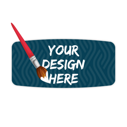 Custom Plastic 3.5" x 1.67" Curved Rectangle Cards
