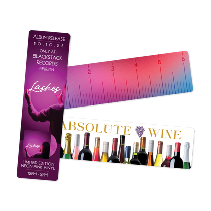 Custom Plastic 6.25" x 1.75" Bookmarks