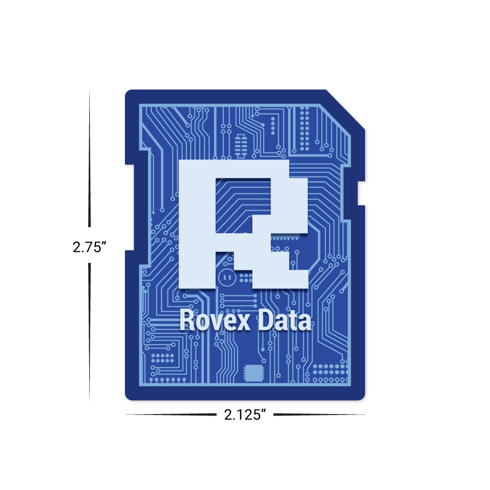 Custom Plastic 2.125" x 2.75" Memory Card Shape Cards