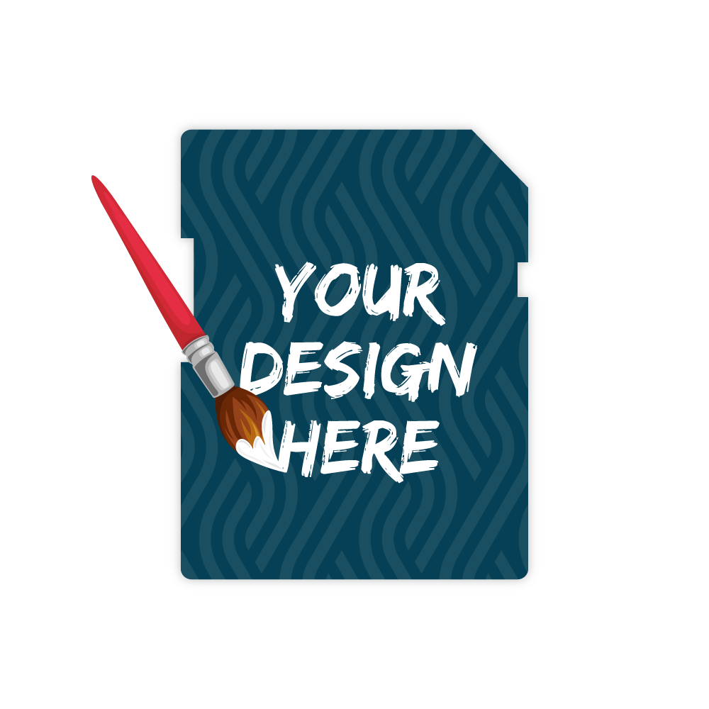 Custom Plastic 2.125" x 2.75" Memory Card Shape Cards
