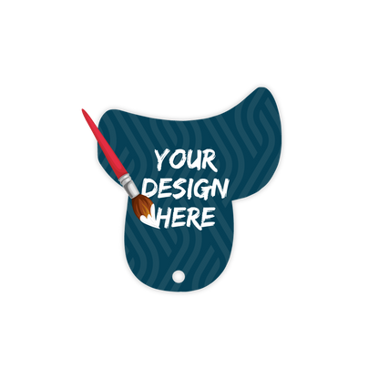 Custom Plastic 2" x 1.8" Saddle Shape Key Tags