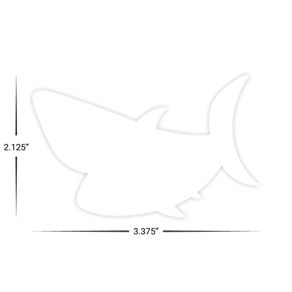 Custom Plastic 3.375" x 2.125" Shark Cards