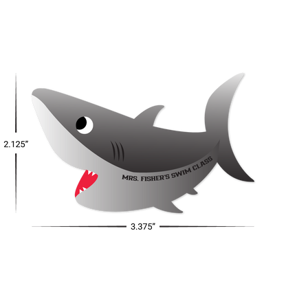 Custom Plastic 3.375" x 2.125" Shark Cards