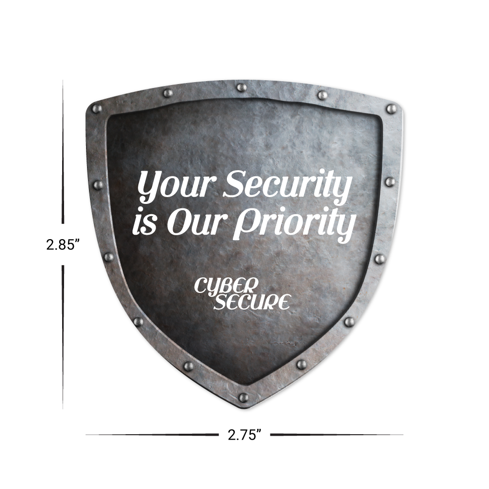 Custom Plastic 2.75" x 2.85" Shield Shape Cards