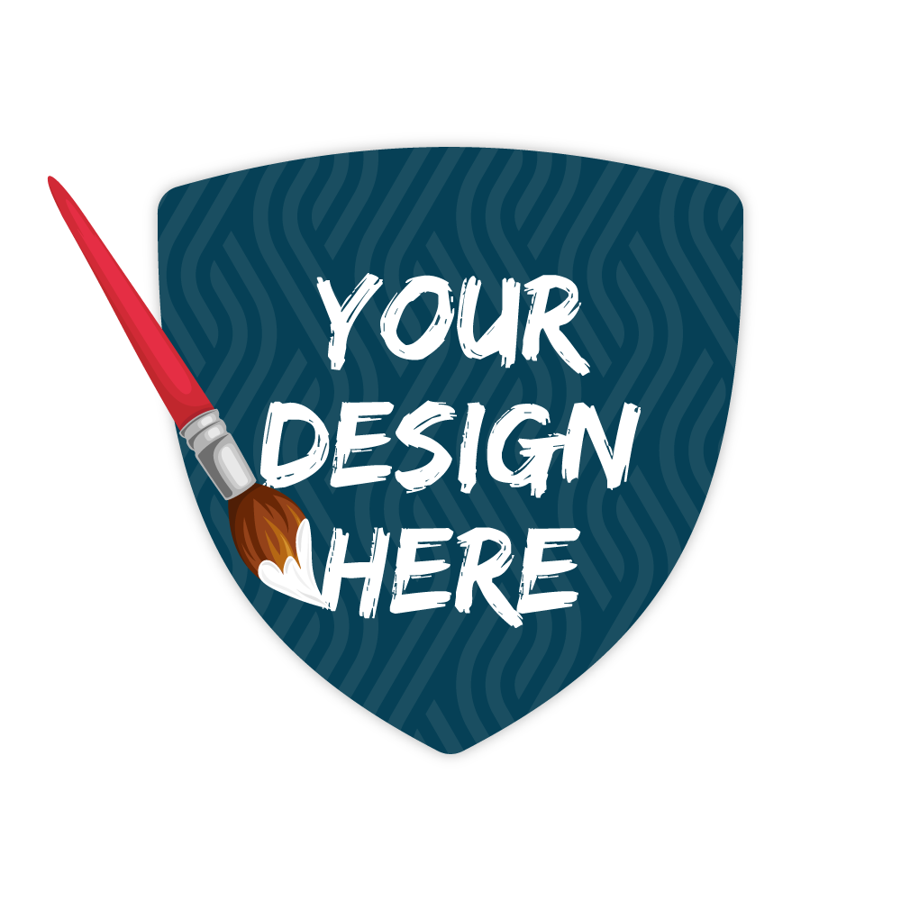 Custom Plastic 2.75" x 2.85" Shield Shape Cards