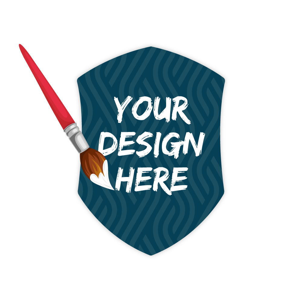 Custom Plastic 3" x 2.125" Shield Shape Cards