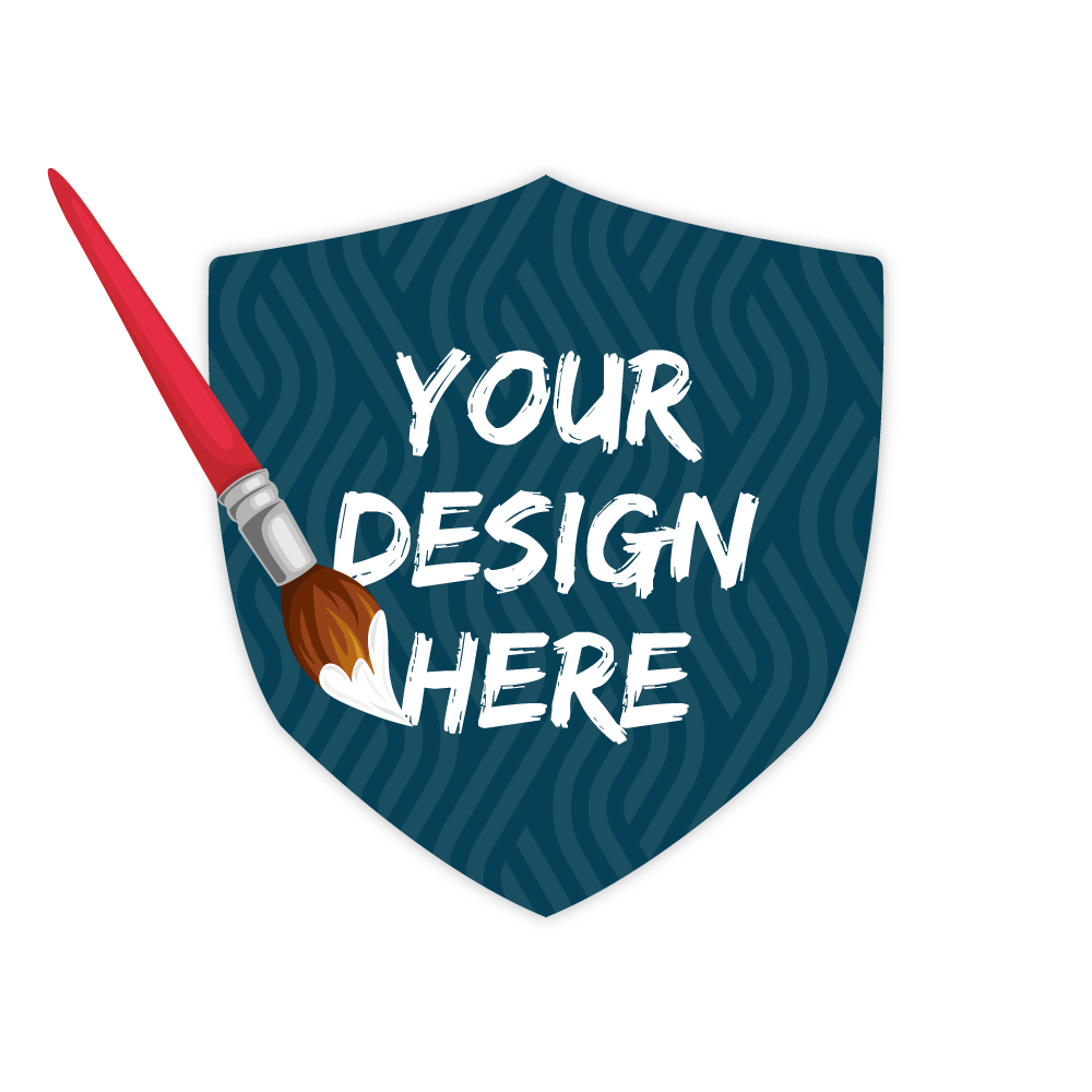 Custom Plastic 2.5" x 2.75" Shield Cards