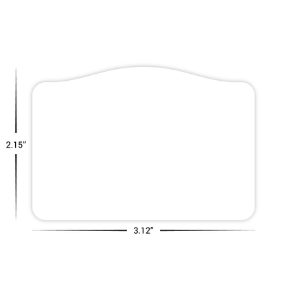 Custom Plastic 3.12" x 2.15" Curved Top Cards