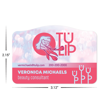 Custom Plastic 3.12" x 2.15" Curved Top Cards