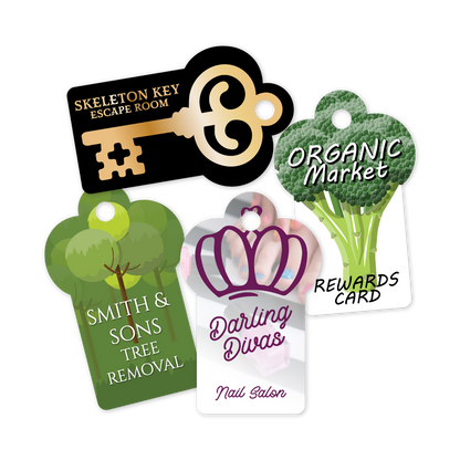 Custom Plastic 2.75" x 1.75" Crown Shape Key Tags