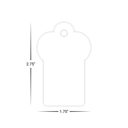 Custom Plastic 2.75" x 1.75" Crown Shape Key Tags