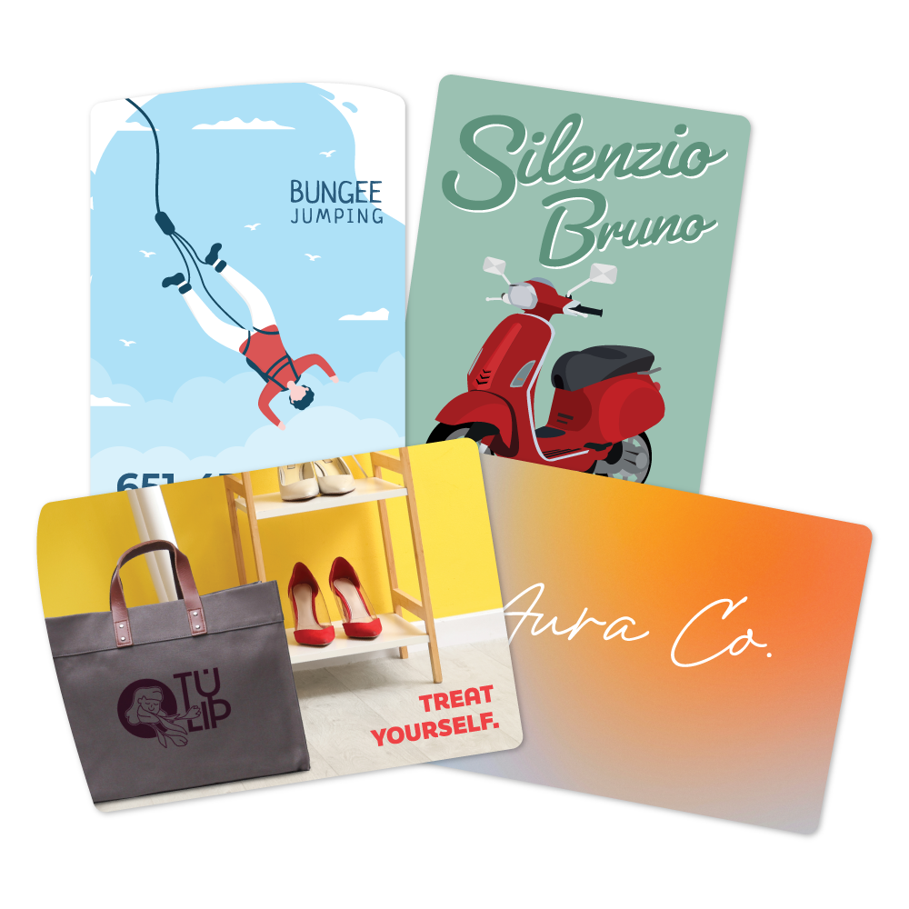 Custom Plastic 3.15" x 2.18 Curved Side Cards