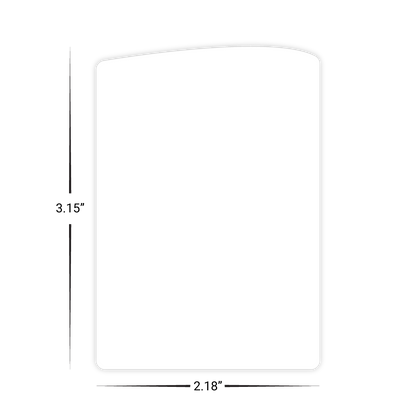 Custom Plastic 3.15" x 2.18 Curved Side Cards