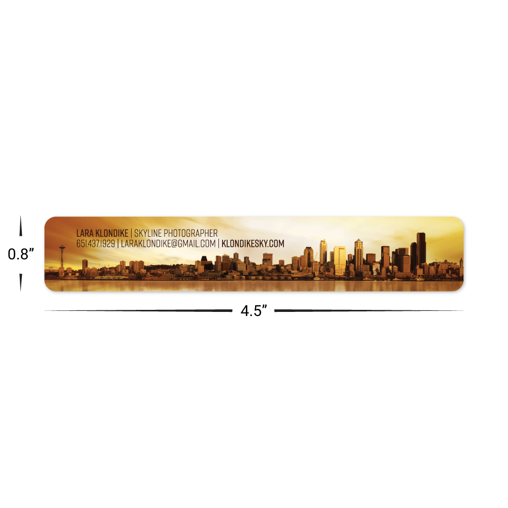Custom Plastic 4.5" x 0.8"  Bookmarks