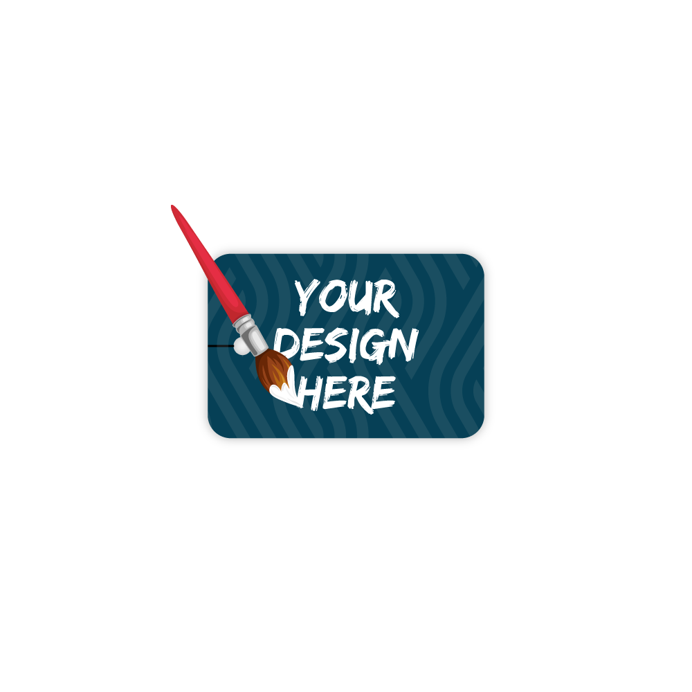 Custom Plastic 1.5" x 1" Key Tags with Slit
