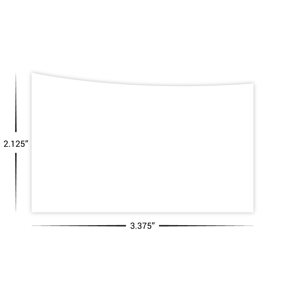 Custom Plastic 3.375" x 2.125" Sloped Top Cards