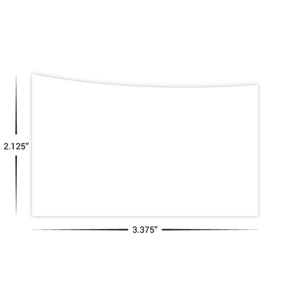 Custom Plastic 3.375" x 2.125" Sloped Top Cards