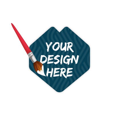 Custom Plastic 2" x 2.15" Small Pointed Cards