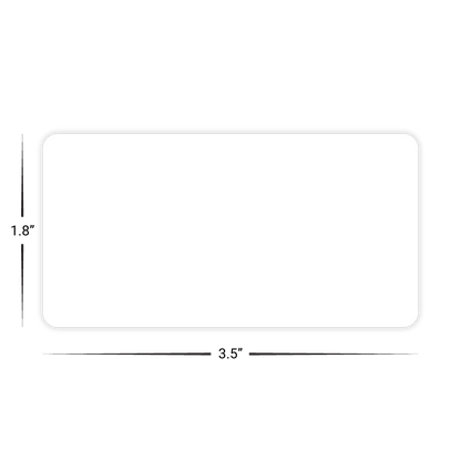 Custom Plastic 3.5" x 1.8" Narrow Rectangle Cards