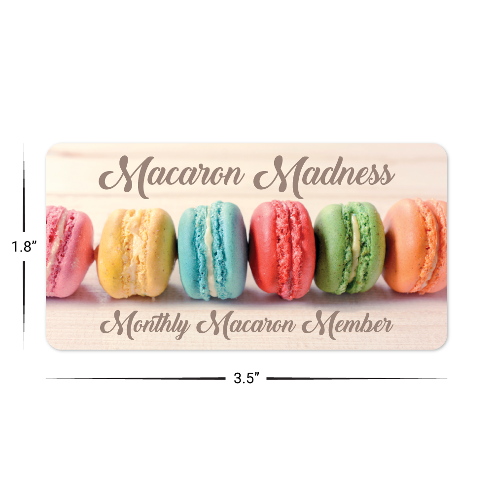 Custom Plastic 3.5" x 1.8" Narrow Rectangle Cards