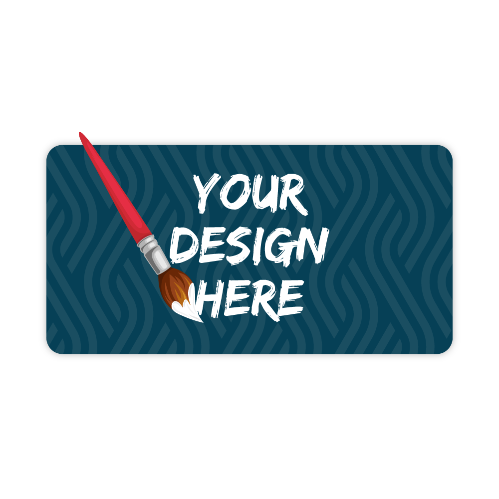 Custom Plastic 3.5" x 1.8" Narrow Rectangle Cards
