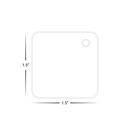 Custom Plastic 1.5" Square Key Tags