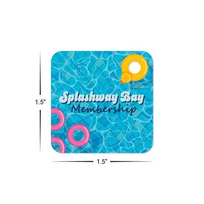 Custom Plastic 1.5" Square Key Tags