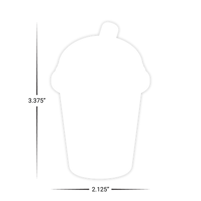 Custom Plastic 3.375" x 2.125" Smoothie Cup Cards
